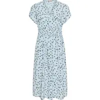 Culture Midikleid "Damen Kleid CUpuglia", Damen, Gr. XXL, N-Gr, blau (blau flower), Obermaterial: 80% Viskose CV. 20% Nylon NY., Kleider Midikleid