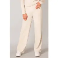 Base Level Treggings "Yarah", Damen, Gr. 42, Länge 32, beige (light beige), Web, Obermaterial: 97% Polyester, 3% Elasthan, unifarben, loose fit lang, Hosen Treggings, mit elastischem Bund