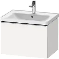 Duravit D-Neo Waschtischunterbau wandhängend, 634x440x452mm, 1 Auszug, mit Griff Edelstahl gebürstet, DE4254070180000