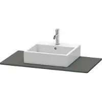 Duravit Konsole XSquare 100x55cm, Graphit matt, mit 1 Ausschnitt