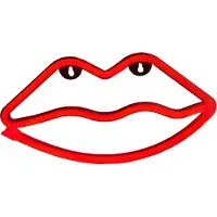 Forever Neon LED Light LIPS red Bat + USB FLNEO8, Leichte Dekorationsfigur, Rot, Polyvinylchlorid (PVC), Ambiente, Kinderzimmer, Wohnzimmer, Restaurant, IP20
