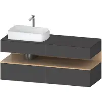Duravit Waschtischunterschrank Qatego 140x55x60cm, E na/gra m, Pl, B l, B