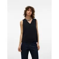 Vero Moda V-Shirt "VMEASY JOY S/L V-NECK TOP WVN GA" Viskose, regular fit