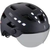 BBB Verbundene Kopfhörer mit Visier Cycling District | Größe M/L (54/60 cm)