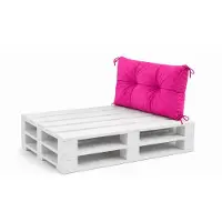 VBChome Palettenkissen für Europaletten Möbel Palettenauflage Garten Balkon 12 Farben mit Schaumstoffflocken Füllung Rosa Rückenkissen 70 x 40 cm