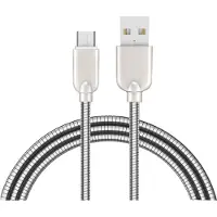 Cofi1453® Sunix 2A Schnell Ladekabel Nylon Datenkabel 1m Micro-Usb Metall Kabel Sehr Biegsam Dehnbar Robuste Stecker Fast Charge Power Kabel für Smartphones