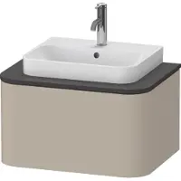 Duravit Waschtischunterschrank o. ES Happy D.2 Plus 35,4x65cm, 1 Auszug, taupe seidenmatt
