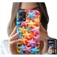Inny producent Hülle für Realme 9 Pro - Bunte Sterne - Schutzhülle + Folie