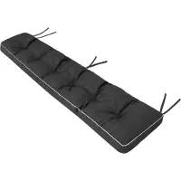Hobbygarden Gartenbank-Auflage "Etna" 120×40 cm – 8 cm dick, Oxford-Gewebe, wasserabweisend, mit Befestigungsbändern |