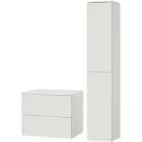 Mzm24 Badezimmerset 2-Teilig: Unterschrank + Hochschrank Color Weiß (2S 60 + 2D 160)