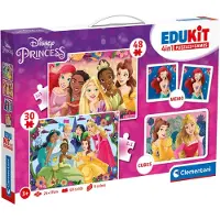 Clementoni : Edukit 4 in 1 Spielesammlung - Disney Prinzessinnen