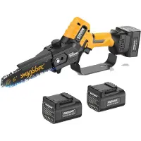 OEM Mini-Elektro-Kettensäge, bürstenloser Motor, batteriebetrieben, 4AH 4AH, zwei Batterien