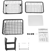 OEM Küchenorganizer-Regal, Mehrstufiges Design, Mobil mit Rädern, schwarz