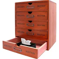 OEM Schreibtischorganizer, 5 Schubladen, Kiefernholzkonstruktion, Braun