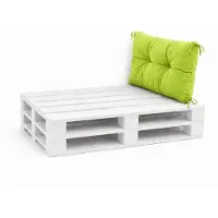 VBChome Palettenkissen Europaletten Möbel Palettenauflage Garten Balkon 12 Farben mit Schaumstoffflocken Füllung Limettenfarbe Rückenkissen 70 x 40 cm