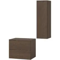 Mzm24 Badezimmerset 2-Teilig: Unterschrank + Hochschrank Color Baltic Storm (2S 60 + 1D 100)