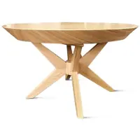 Masseno Ausziehbar Esstisch OVALIS 130 - 230 cm x 130 cm Rund Tisch für Wohnzimmer, Küche, Eichefarben