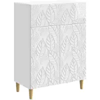 vidaXL Sideboard Hochglanz Weiß 66 x 34,5 x 90 cm Holzwerkstoff