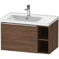 Duravit D-Neo Waschtischunterbau wandhängend, 784x440x452mm, 1 Auszug, 1 offenes Fach seitlich rechts, mit Griff Chrom, DE4258010210000