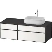 Duravit Zencha Konsolenwaschtischunterbau, 1300x550mm, 2 Auszüge, 2 Schubkästen, 1 Ausschnitt rechts, ZE4827064800000