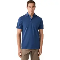 Hackett für Herren. HM5600201 Gmd-Polohemd aus Piqué, blau (S), Lässig, Baumwolle, Kurzarm