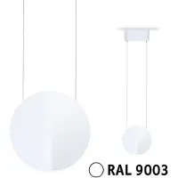 Paulmann URail LED-Pendel Alejandro, signalweiß, 4000K, dim.