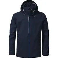 Schöffel Outdoorjacke SCHÖFFEL "2.5L Jacket Aiplspitz M", Herren, Gr. 50, blau (8820, blau), Oberstoff : 100% Polyester, regular fit, hoch geschlossener Ausschnitt, Jacken Outdoorjacke