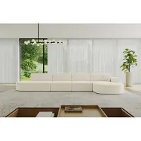 ALTDECOR Ecksofa in L-Form MARI-L3 - 413x171x79,5 cm Beige - Corner Sofa Bett Eckcouch Couch Wohnlandschaft Cauchsofa