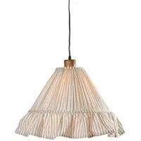 PR Home Hängelampe Estrid, beige, Stoff, Ø 40 cm, E27