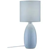 PR Home Tischlampe Uno, blau, Höhe 37 cm, Textil/Keramik