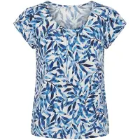 Apricot T-Shirt "Oberteil", Damen, Gr. XL (42), blau, gewebt, Obermaterial: 100% Viskose LENZING ECOVERO CV LenzEcov., bedruckt, hüftlang, Fledermausärmel, Blusen T-Shirt