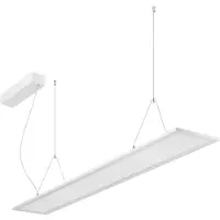 Brumberg LED-Pendel Adara 149,5 cm, DALI, 2CCT, mikroprisma Adara, dimmbar, weiß / opal, für Arbeitszimmer / Büro, Aluminium, Pendelleuchte