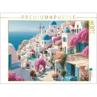 CALVENDO Puzzle Bella Europa - Santorini in der Mittagssonne | 1000 Teile Lege-Größe 64 × 48 cm Foto-Puzzle für glückliche Stunden