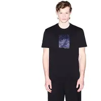 Armani Exchange für Herren. XM002514AF10356UC001 T-Shirt Regular Fit schwarz (XL), Lässig, Baumwolle, Kurzarm