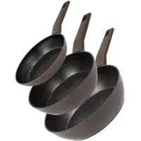 Resto Pfannen-Set KITCHENWARE "Carina antihaftbeschichtet und spülmaschinenfest", braun, Pfannen, Pfannen-Set, für alle Herdarten geeignet, auch Induktion