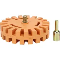 Gistuch 4in Gummi -Radiergummi -Radaufkleber -Film Kleber Entferner Pmatische Dekal -Lackierer -Scheibe 25 mm Durchmesser