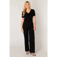 Base Level Treggings "Yarah", Damen, Gr. 38, Länge 32, schwarz, Web, Obermaterial: 97% Polyester, 3% Elasthan, unifarben, loose fit lang, Hosen Treggings, mit elastischem Bund