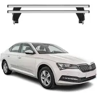 Menabo Dachträger Grundtäger für Skoda Superb 2015-2019 ABE Aluminium Silber 2x