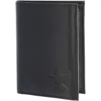 OXMOX Leder Geldbörse Leather RFID Protect Kombibörse Freedom Pigeon Embossed Black schwarz