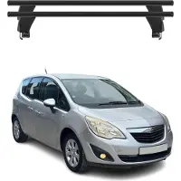 Menabo Dachträger Grundtäger für Opel Meriva 2010-2017 ABE Aluminium Schwarz 2x