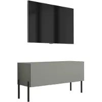 3Xeliving TV-Schrank : Aloe, 100 x 52 x 32 cm, schwarze Beine
