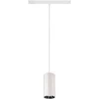 SLV 1006866 NUMINOS S, 48V Pendelleuchte, Pendellänge 150 cm, 4000 K, 55°, DALI 2, matt weiß / glänzend chrom