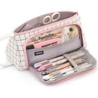 Sonstiges Großes EASTHILL Federmäppchen für Mädchen -kariert, Schreinbeutel, College Office Studentin Geschenk