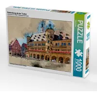 CALVENDO Rothenburg ob der Tauber 1000 Teile Puzzle quer 640x480mm, Roder Peter; 7438881