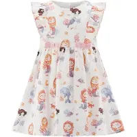 Happy girls Sommerkleid "Mädchenkleid", Mädchen, Gr. 110, EURO-Größen, ecru, Stoff, 100% Baumwolle, normal, Kleider Sommerkleid