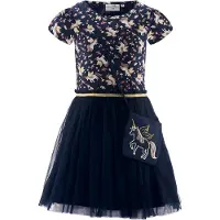 Happy girls Sommerkleid "Mädchenkleid", Mädchen, Gr. 92, EURO-Größen, Stoff, blau (navy), Stoff, 100% Polyester, normal, Kleider Sommerkleid