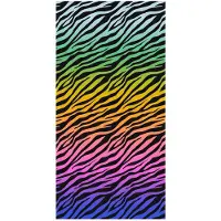 Egeria Strandtuch "Zebra", schwarz, B:75cm L:150cm, Velours, Baumwolle, Handtücher, Strandtuch, 75x150 cm, Velours