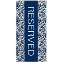Egeria Strandtuch "Reserved", blau, B:75cm L:150cm, Velours, Baumwolle, Handtücher, Strandtuch, 75x150 cm, Velours