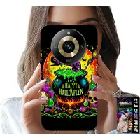 Inny producent Hülle für Realme 11 Pro+ 5G - Motiv: Hexe, Kessel, Zauberstab, Halloween