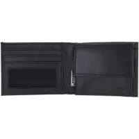 OXMOX Leder Geldbörse Leather RFID Protect Pocketbörse Circle Bloom Embossed Black schwarz